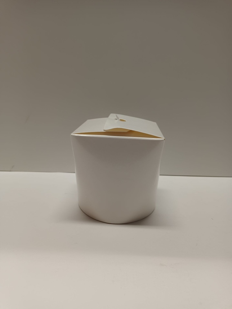 Cornet pâtes en carton blanc + rabat 480cc x1000pcs