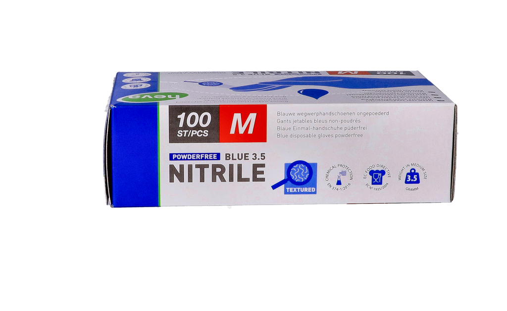 Gant Nitrile Bleu x 100 pièces- Non poudré-