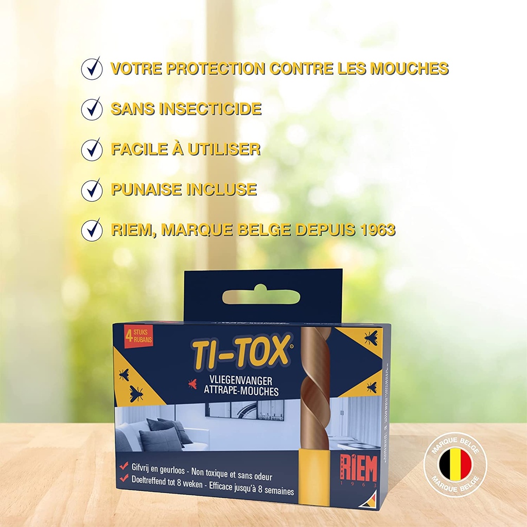 Riem Ti-Tox Attrape-Mouches x4 pièces