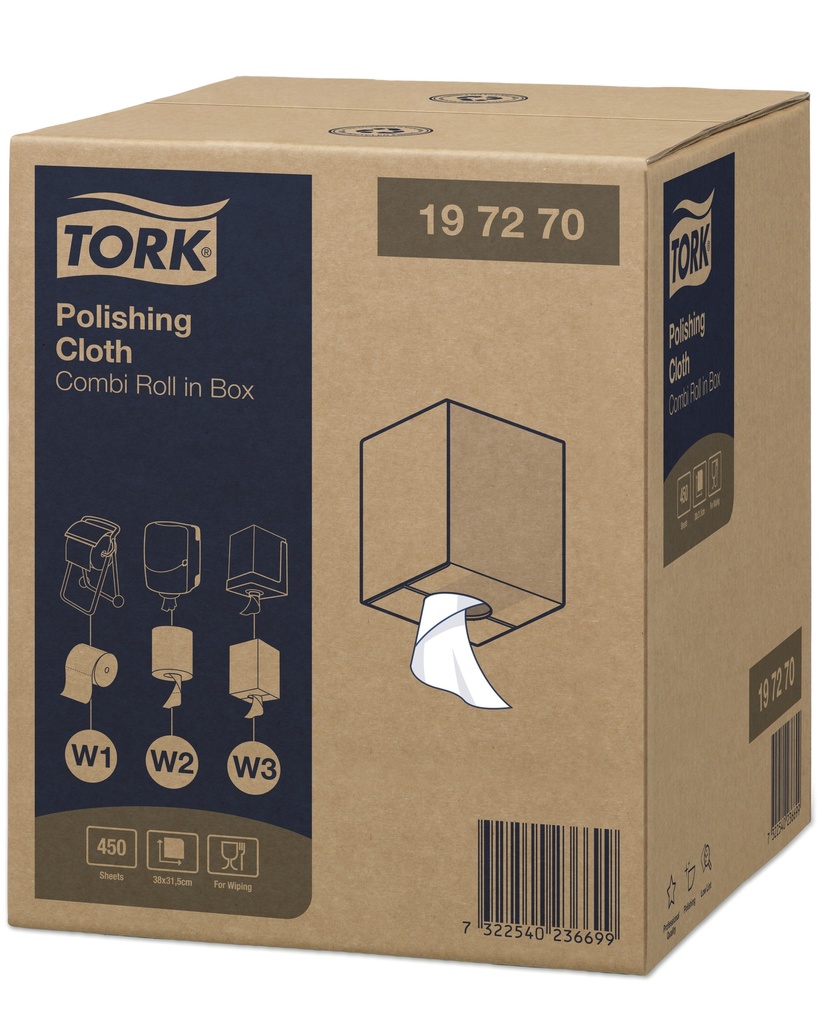 Tork 909 cloth Polis171M/32cm 1 pli  450 coup.x 1Rl