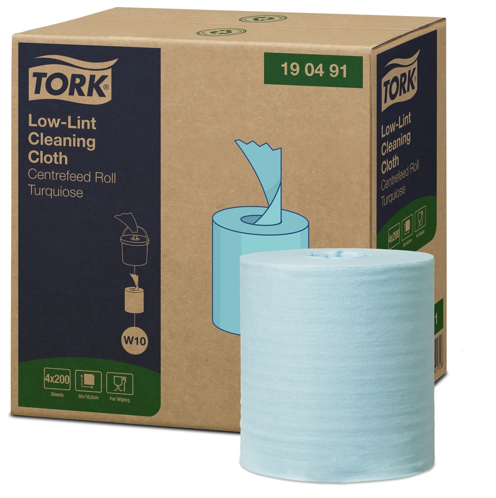 Tork Recharge Low-Lint Cloth Bucket Turquoise x4pces