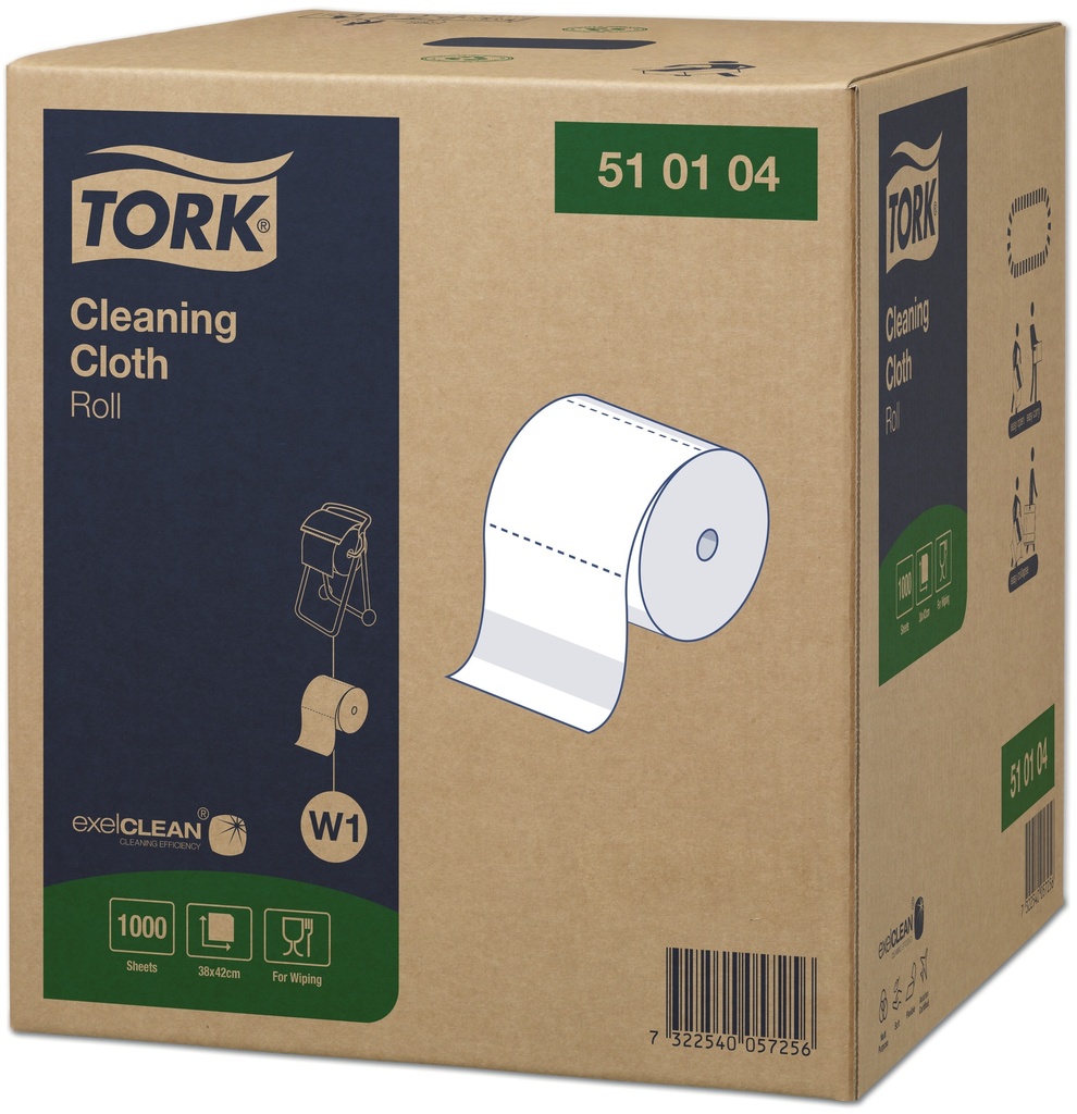 Tork prem,cloth 510(E,Tork)380m x 1 rl  1000coupons