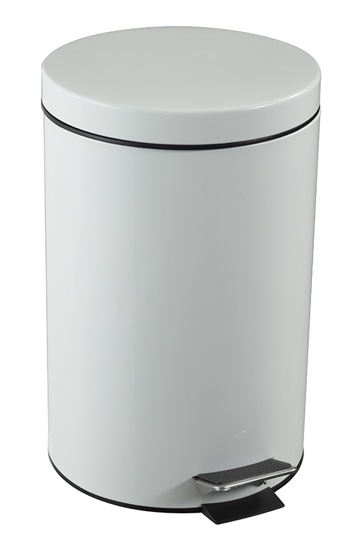 Poubelle à pédale 14L Blanc - ESSENCIA