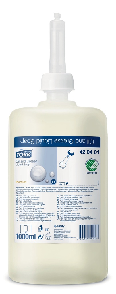 Savon Tork Oil&amp;Grease Liquid Soap en 1L