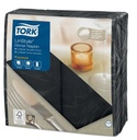 Serviette de Table Tork LinStyle 39x39cm pliage 1/8 Noir x 700pcs