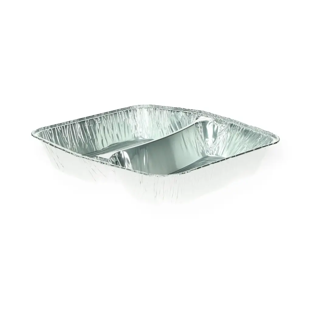 Ravier Alu 880gr 2 Compartiments x1000pcs -227x178x39mm