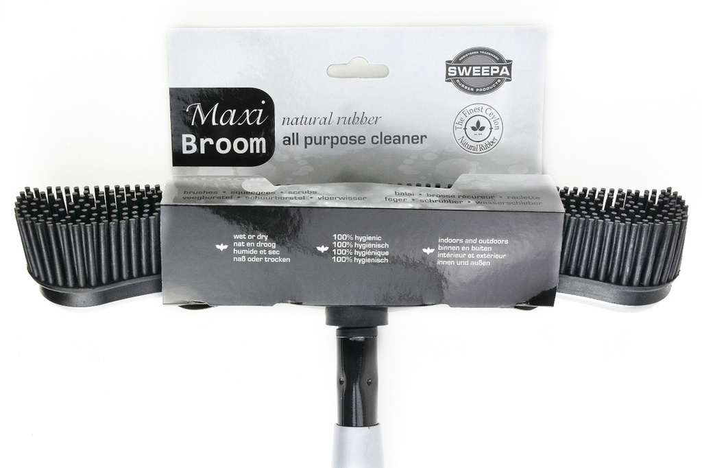 Balai coiffeur 34,5cm caoutchouc + Manche téléscopique