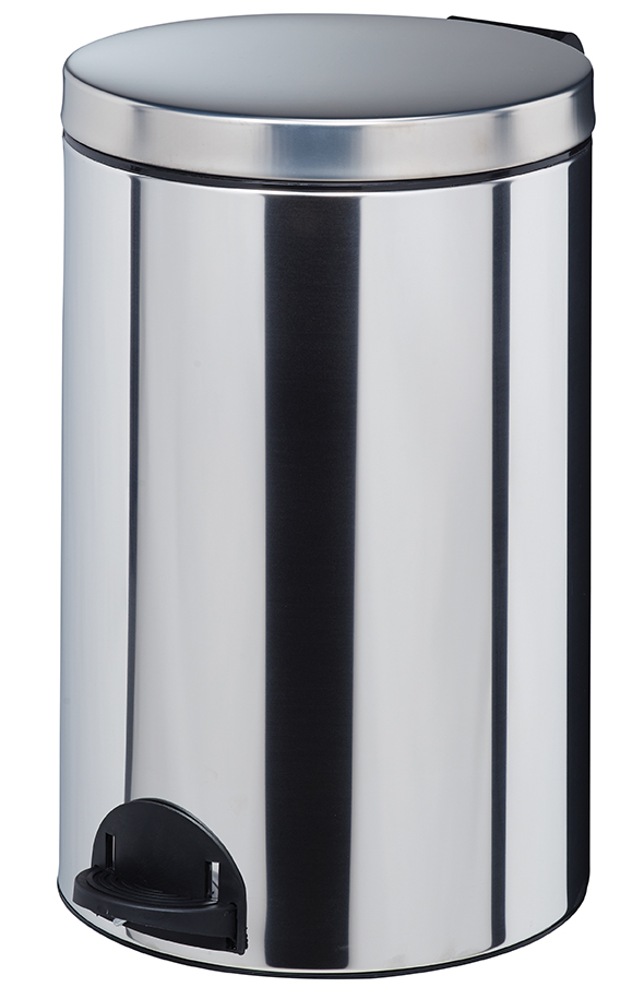 Poubelle à pédale 20L Inox 18/10 - Seau Antibactérien