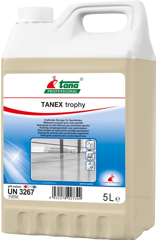 TANEX trophy en 5L  Détergent puissant sols sportifs