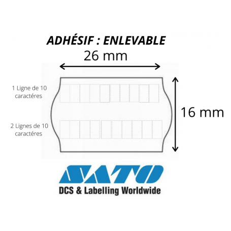 Etiquette Blanche 10x1200 LabelFresh  Handlabeler labels -Removable - compatible avec étiqueteuse Judo 26