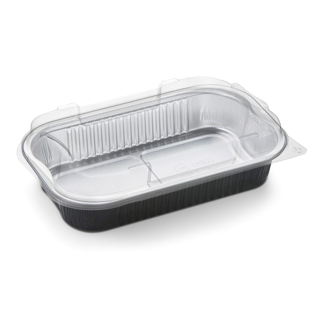 Couvercle PET transparent pour alu 1000cc 240x144x20mm - x600 pièces