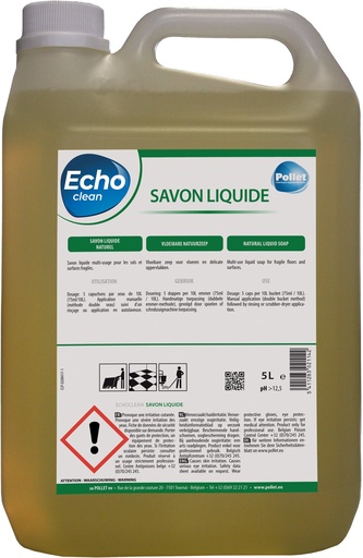 [0200417] [2200] ECHOCLEAN Savon (naturel ) liquide 5L