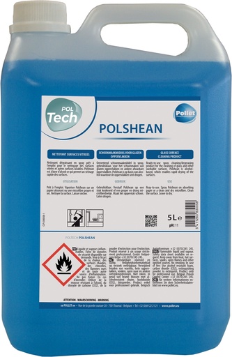 [8300500] [2238] POLTECH Polshean en 5L- Produit Vitre -Pollet