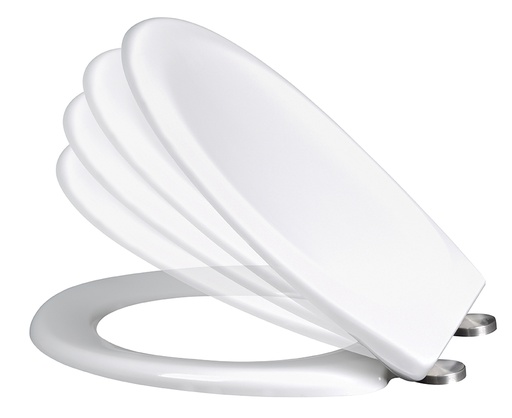 [51592 - MAJESTIC] [32093] Abattant / Planche WC Thermodur Antibacterien + Freins de Chute + Vis Inox AISI 304 - BLANC