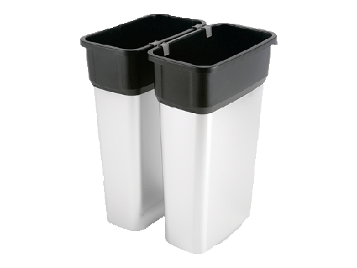 [137661/137729] [3350] Poubelle GEO Tri 70L ,couleur Métal -Vileda-