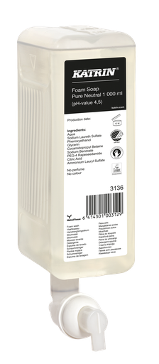 [3136] [40065] Savon Mousse/Foam  en 1000ml -  Katrin/Prix litre