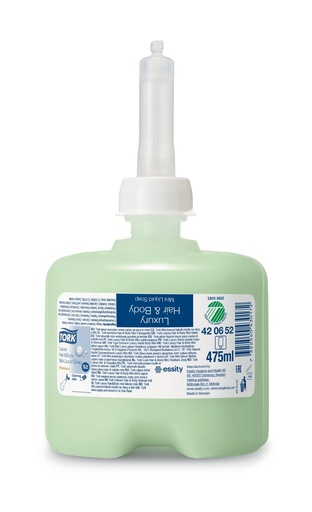 [420662] [40232] Savon Tork Mini Luxury Crème douche corps et cheveux - Cart. 8x475ml