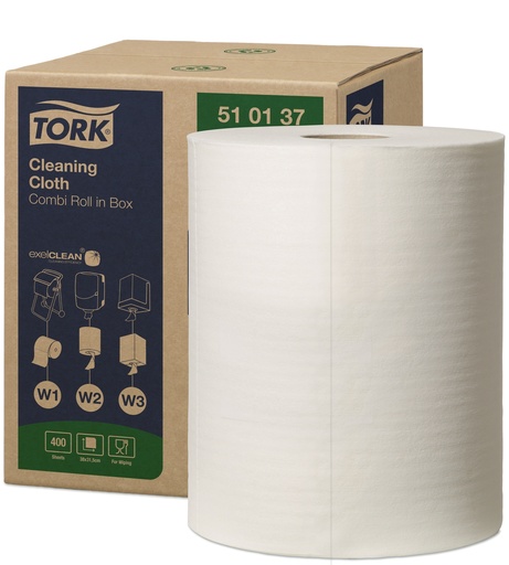 [51 01 37] [5011] Tork Cleaning cloth combi Roll in Box 152m x1 roul.