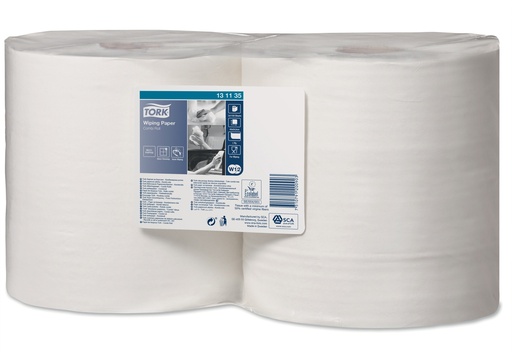 [131135] [5019] Tork Wiping paper Combi Roll 1pl blanc 460m -x2 rlx