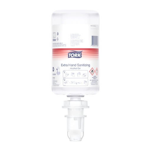 [424205] [502686] Tork Gel Hydro-Alcoolique mains extra, S4 premium en 6x1L
