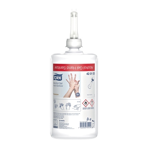 [420205] [503221] Gel Alcool Tork 1L-Notif 1027-Biocide-6x1L Prix carton S1