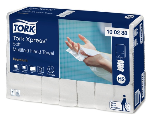 [100288] [50831] Serviette mains X Press Plus-Tork Hand Soft premium 2plis x2.310pcs  H2