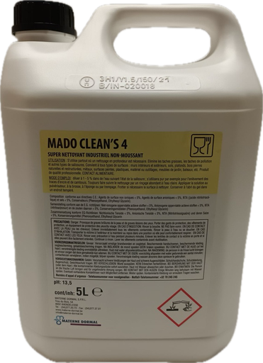 [DE5028] [5274] Mado 4 en 5L - Super dégraissant non moussant