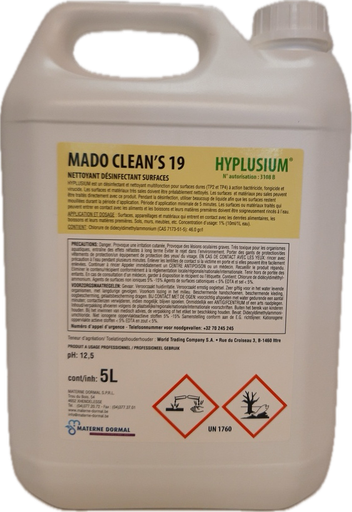 [HY1016/5] [5278] Mado 19 en 5L - Hyplusium Désinfectant - 3108B