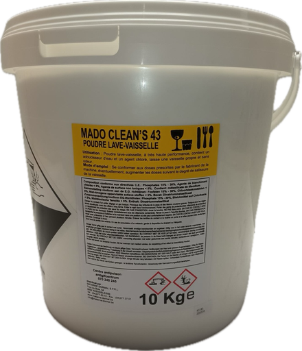 [gedamav a] [5281] Mado 43 en 10Kg - Poudre lave-vaisselle