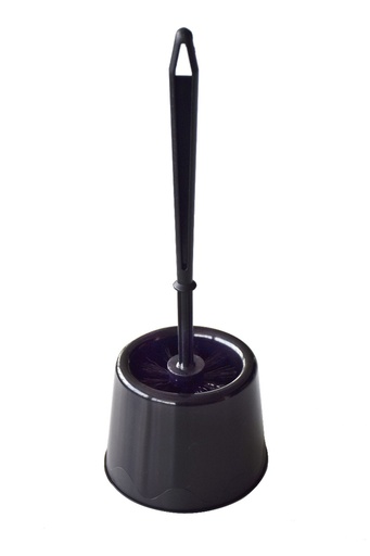 [1654] [5681] Garniture WC noire petit rond