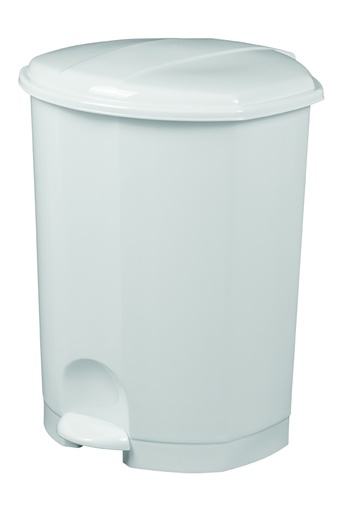 [91154] [5835] Poubelle à pédale - Blanc 30L - PRIMA