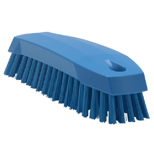 [54334-2] [7030] Brosse Savon Main Nylon Eclair Dur - Poil bleu
