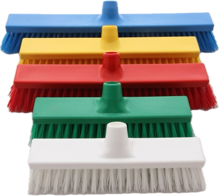 [223086] [7048] Balai Poussoir Dur 30cm Rouge (Brosse Rue )