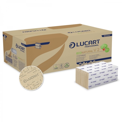 [863044] [9608] Serviette mains Econatural V2 2 plis 21x21cm - 3800 coupons