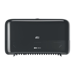 [5007-NO] [558048 - Noir] Tork Twin Coreless Mid-size Toilet Roll Dispenser T7