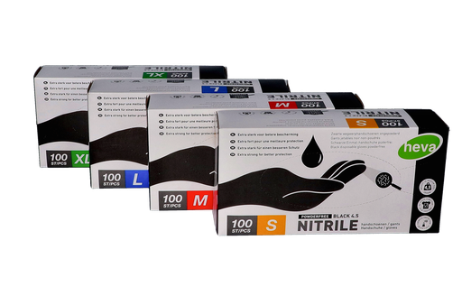 Gant Nitrile NOIR 4,5g Non poudré x100pces