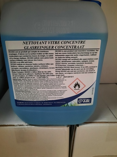 [DE2303/5] [3754] Glass Cleaner Concentré en 5L - WTC