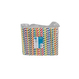 [26021] [DIDG522-1] Paille pliables cartons 220mm diamètre 6mm couleurs assorties x500pièces