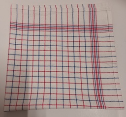 [228525] [228.525] Essuie vaisselle Nation 100% coton 65x70 cm Blanc/rouge/bleu
