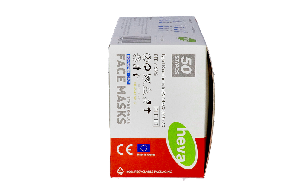 Masque 3 plis Face - Bte de 50 pièces