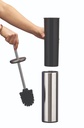 TULIA Porte-balayette inox mural ou à poser (garniture wc + brosse)