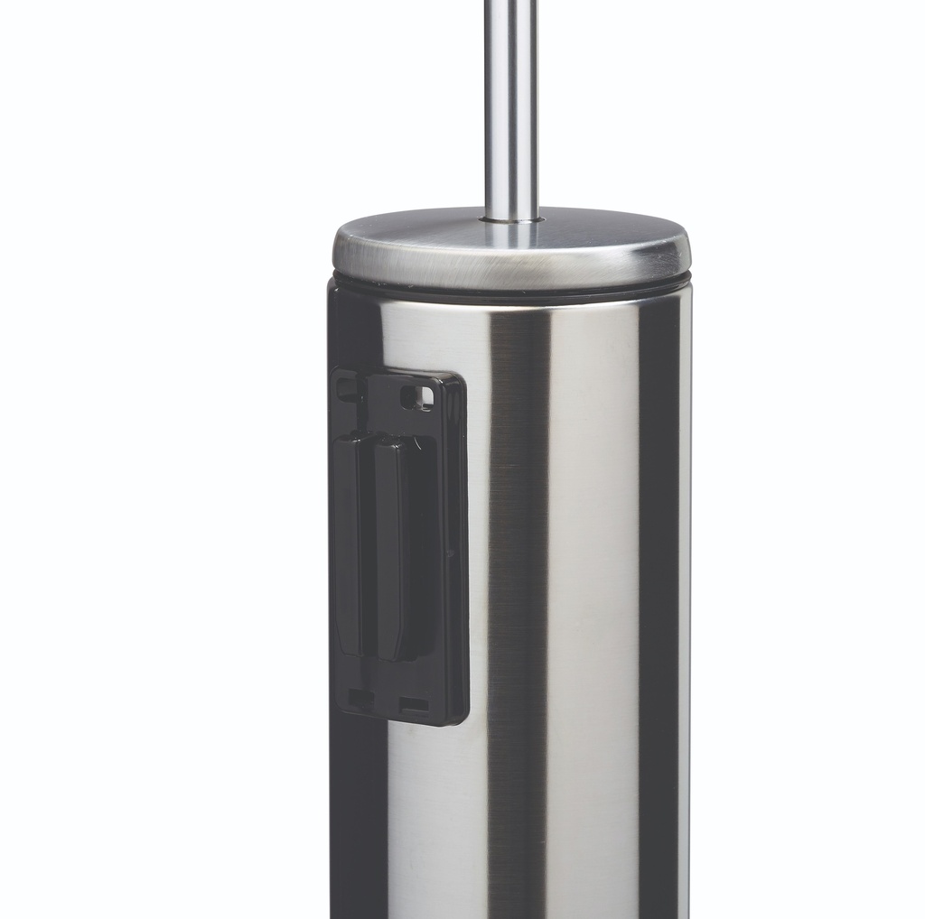 TULIA Porte-balayette inox mural ou à poser (garniture wc + brosse)