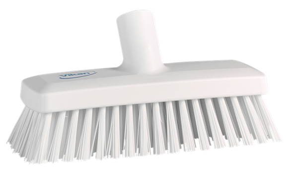 Brosse à récurer fibres polyester dur - 110x70x225mm