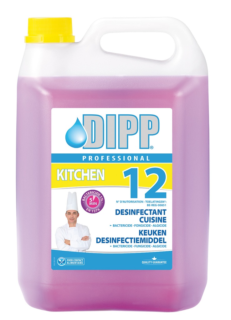 Dipp 12 en 5L - désinfectant desplusium agréé 3308B
