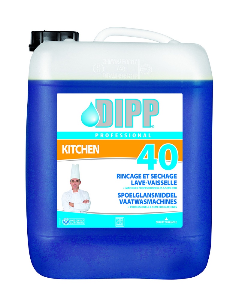 Dipp 40 en 10L - Liquide rinçage et séchage lave-vaisselle