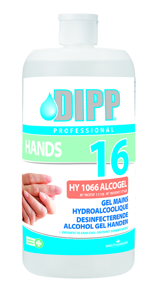 Dipp 16 en 1L - gel mains hydroalcoolique