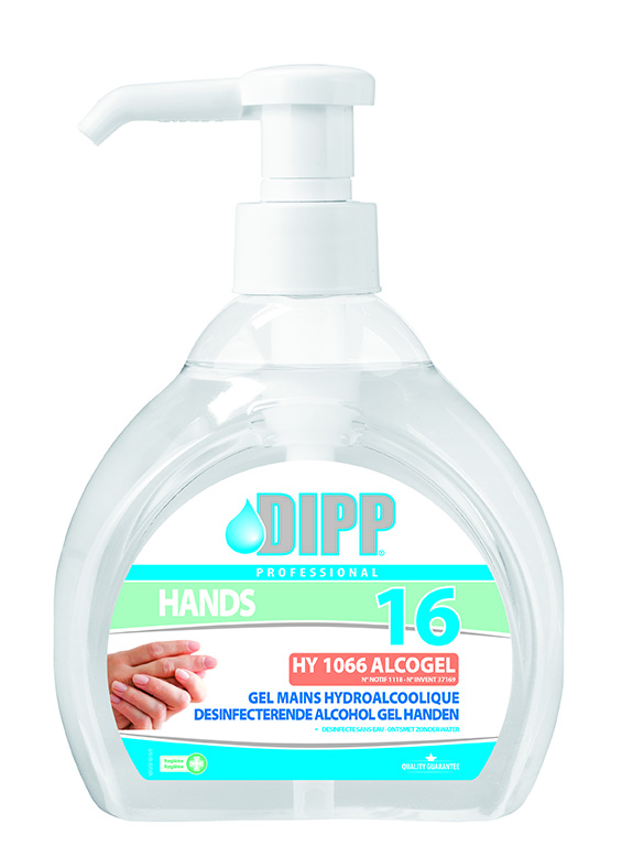 Dipp 16 en 500ml - gel mains hydroalcoolique