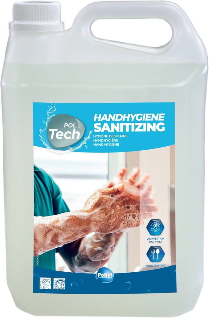 Handhygiene Sanitizing Pollet en 5L - savon mains-