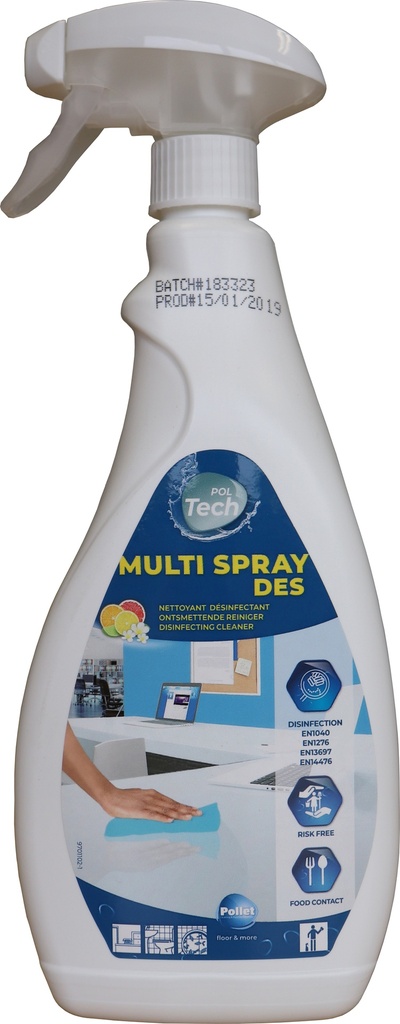 POLTECH Multi-spray désinfectant en 750ml