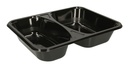 Barquette 2 Compartiments Noir Cpet 227x178x43 -x416pces